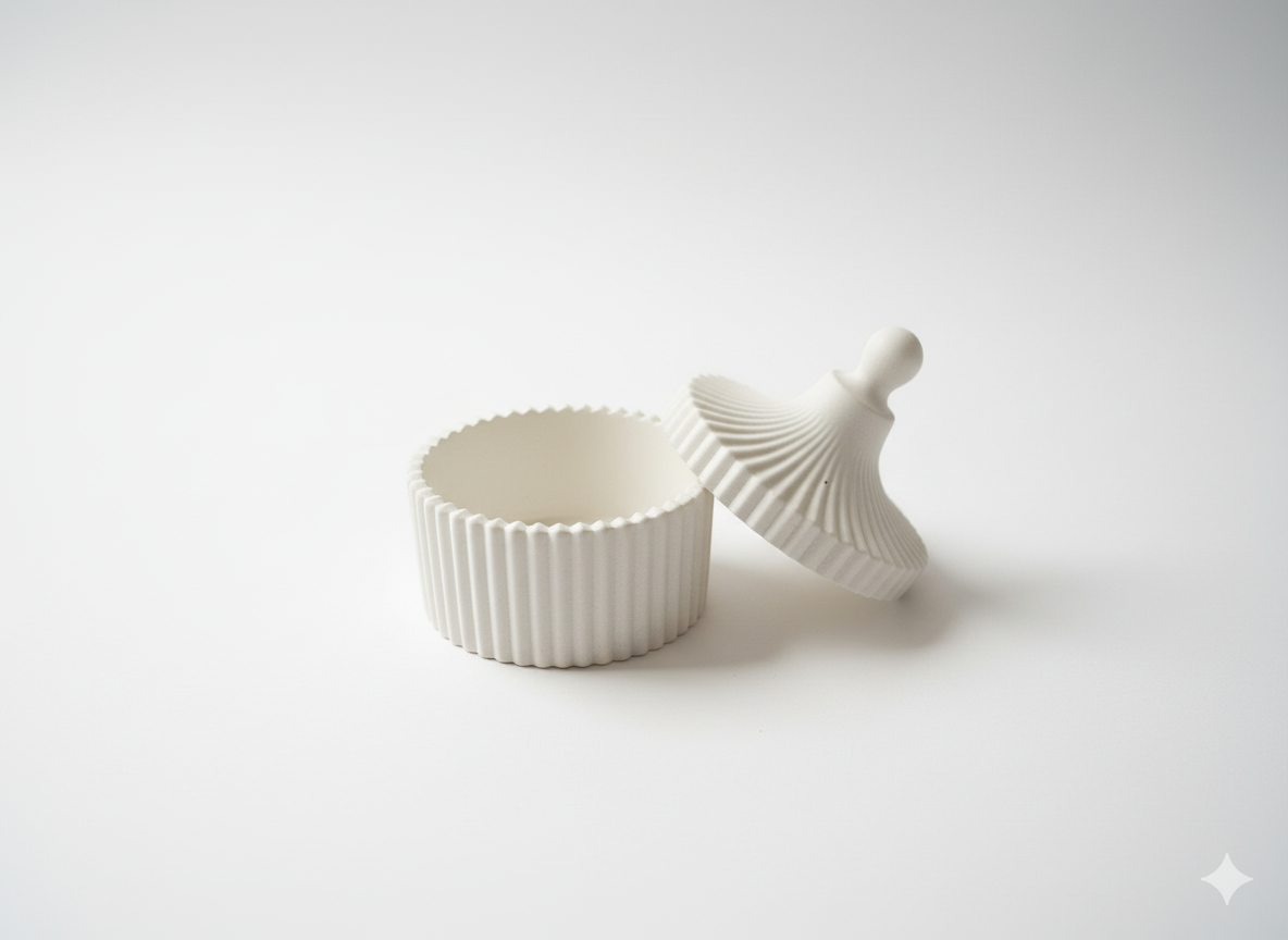 Serenity Ripple Round Container