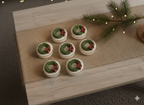 Christmas Wreath Flower Tealight Set (Pack of 6)