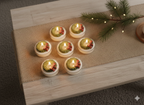 Christmas Wreath Flower Tealight Set (Pack of 6)
